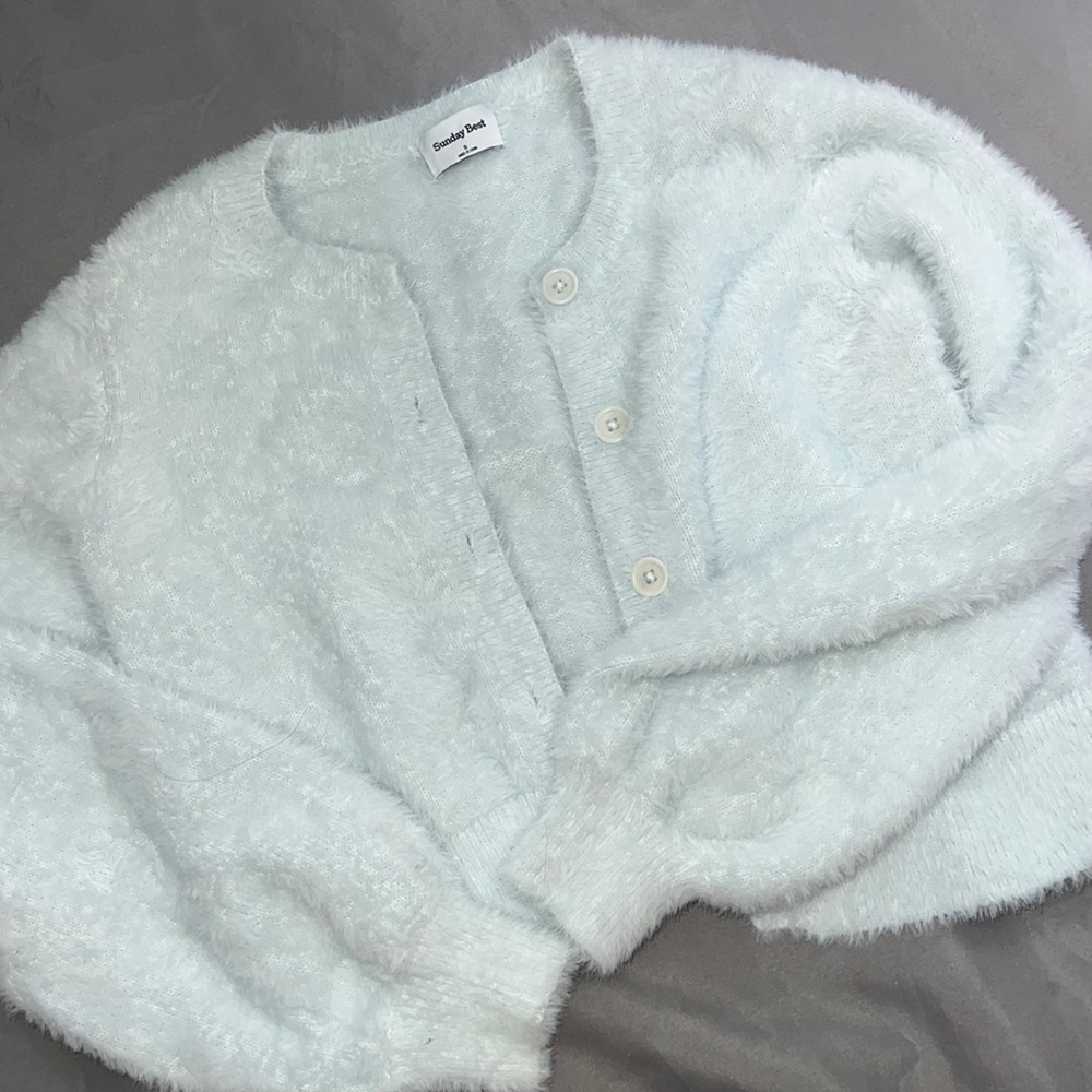 Aritzia Sunday Best Kitten cardigan.